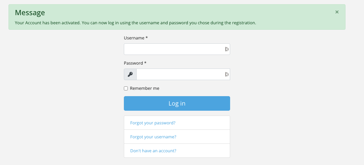 Your Account has been activated Your Account has been activated